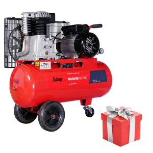 Ременной одноступенчатый компрессор FUBAG B4000B/50 CM3 + Катушка с резиновым шлангом с разъемами рапид в ПОДАРОК