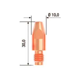 FUBAG Контактный наконечник M8х30 мм ECU D=1.4 мм (10 шт.) в Липецке фото