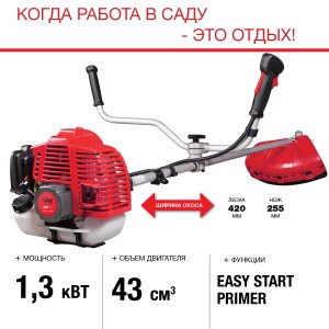 FUBAG Бензиновый триммер FPT 43 + Триммерная леска  сечение витой квадрат L 130 м * 2.4 мм в ПОДАРОК в Липецке фото