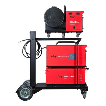 Полуавтомат сварочный FUBAG XMIG 500T DW PULSE  + подающий механизм DRIVE XMIG DW PULSE  + горелка FB 550W 3m  + блок жидкостного охлаждения Cool XMIG  + шланг-пакет 5 метров 95 мм2 14 pol с жидкостным охлаждением + тележка XM в Липецке фото