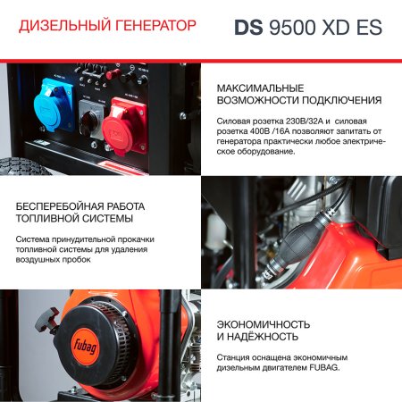FUBAG Дизельный генератор (одно- и трехфазный) с электростартером DS 9500 XD ES в Липецке фото